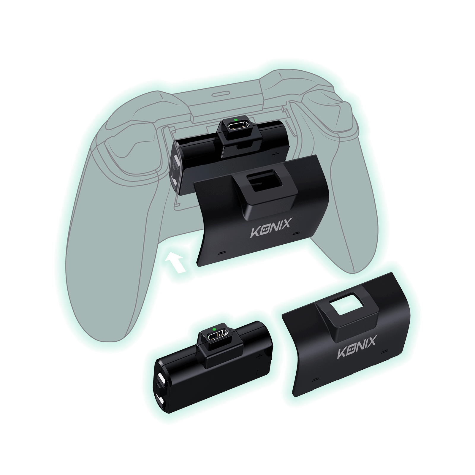 KONIX Kit de batterie Xbox Series X/S