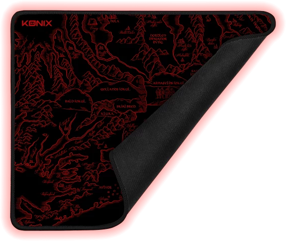 Tapis Souris Konix Donjons & Dragons ROLL THE DICE Rouge et noir (32x27cm)