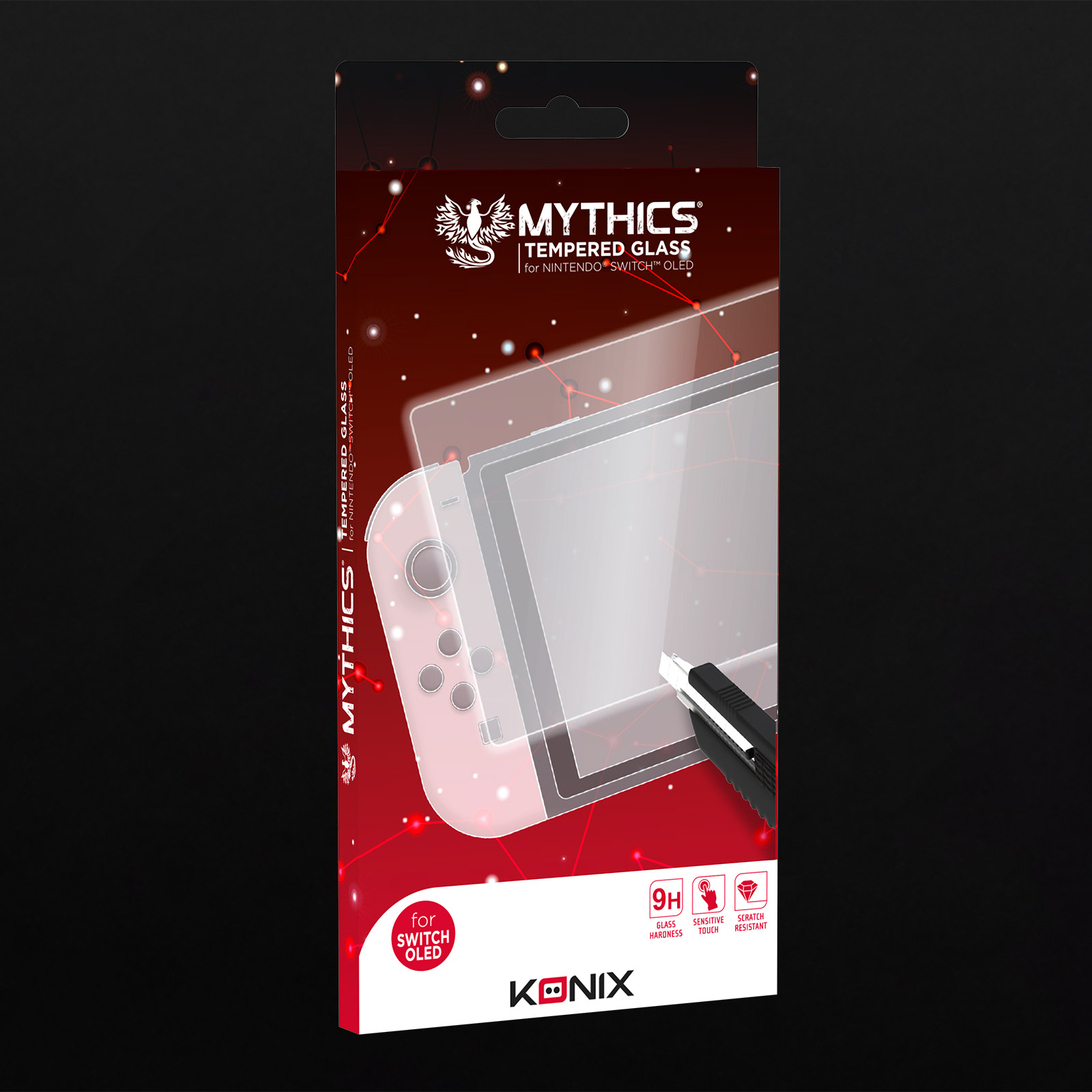 Verre trempé 9H Switch OLED - Mythics - KONIX