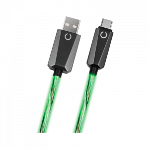 Câble LED vert (USB 2.0 A vers USB C 1,2m)