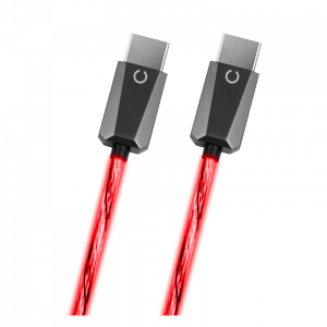 Câble HDMI LED 2.1 rouge 1,2m